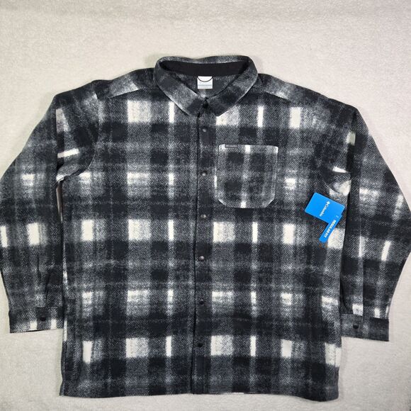 Columbia Other - Columbia Jacket Mens 3XLT Plaid Steens‎ Mountain Fleece Shacket Shirt 3XL Tall